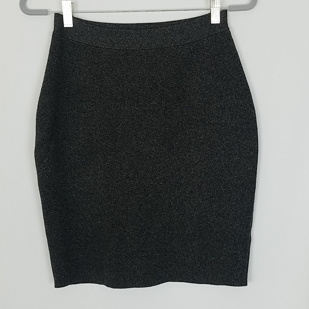 Eileen Fisher women PS silk tencel wool blend Interlock knit skirt minimalist